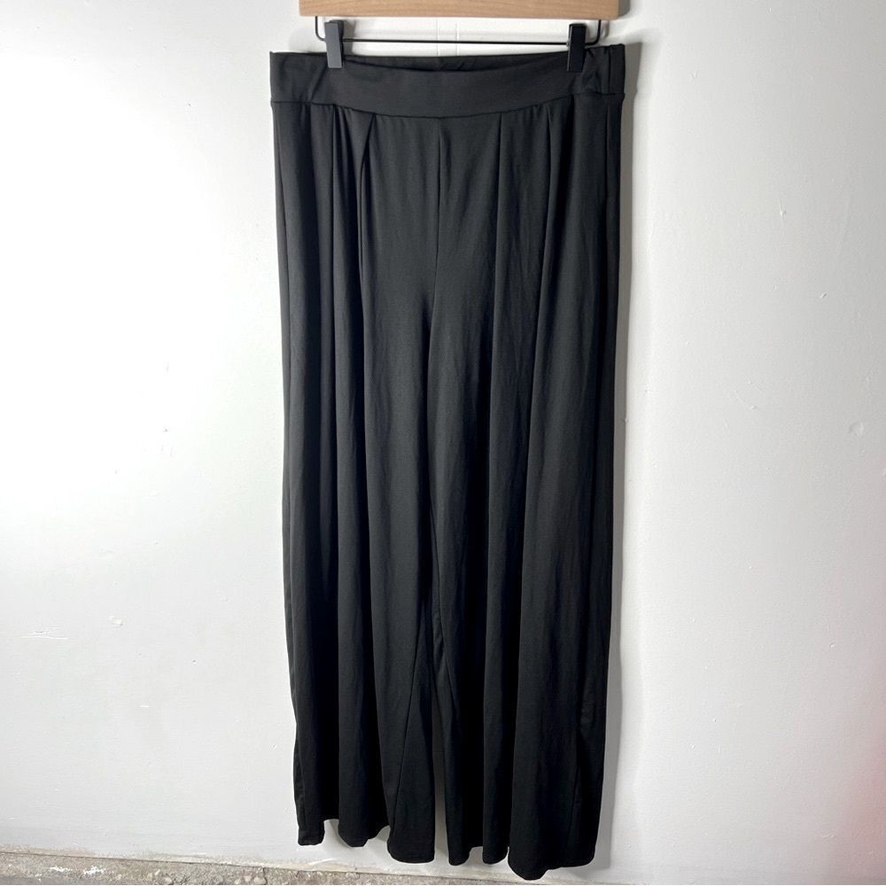 21 Saints Black Pleated Flowy Soft Elegant Trousers size XL